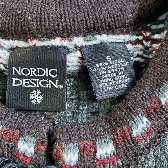 Nordic‎ Design Sweater Cardigan Wool Blend Womens Sz Small EUC - Picture 8 of 14